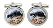 Panther Cufflinks in Chrome