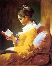 A Young Girl Reading by Jean
