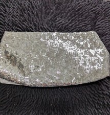 Evening Pretty Silver Sequin Clutch Bag Unused