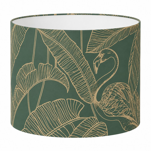 Green gold flamingo lampshade - green,