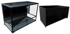 Reptile One 1200ST 120cm Vivarium and Black Cabinet with Sliding Doors 120x60x60