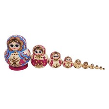 10 Pieces Stacking Nesting Dolls Set Russian Matryoshka