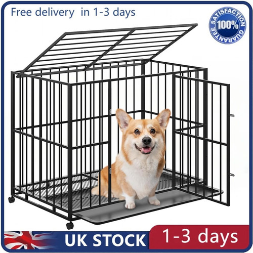 Heavy duty rolling dog cage - heavy,