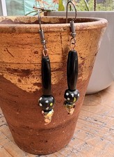 Modern vintage earrings made - earrings,