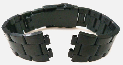 Mens black smartwatch 16mm - black,