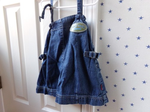 Blue jean denim jumper dress - denim,