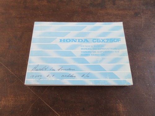 Honda cbx750f 1985 owner - cbx750f, owner's