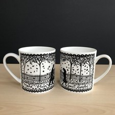 Rob Ryan Mugs x 2 Black &