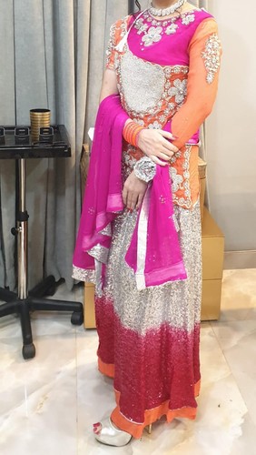 Chiffon lehnga choli dupatta - chiffon,