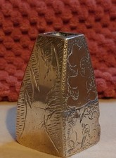 Small Heavy Antique Decorative Brass Collectable Match Holder Fireside Vesta ?