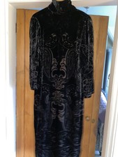 Zara Black Velvet Silk Devore