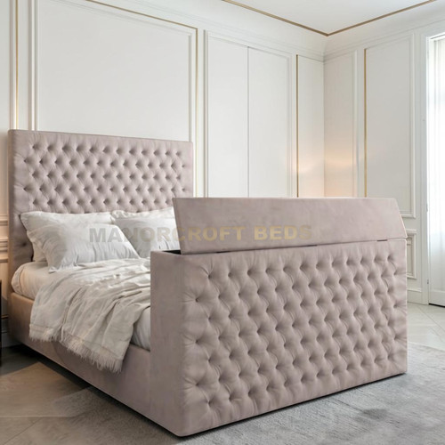 Chesterfield bed frame with - tv,