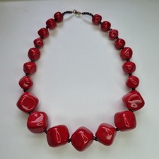 Vintage Cube Beaded Necklace