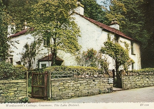 Postcard wordsworth cottage - wordsworth's,