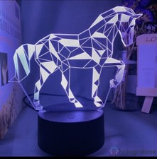 Colour Changing  Lamp HORSE 3D