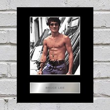 Bruce lee signed mounted photo - bruce,