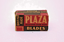 Vintage Single Edge Shaving Razor Plaza British Made Advertising Box Collectible