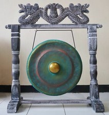 Gong 50cm Large Metal Green