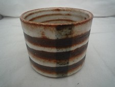 BRIGLIN POTTERY SUGAR BOWL 2 1/2 INCH HIGH X 3 1/4 DIAMETER