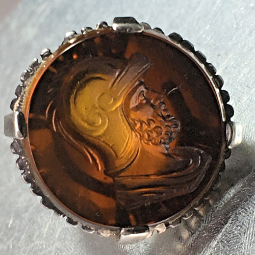 Vintage intaglio signet ring - vintage,