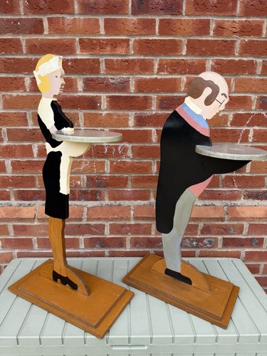 Pair vintage wooden - pair, butler