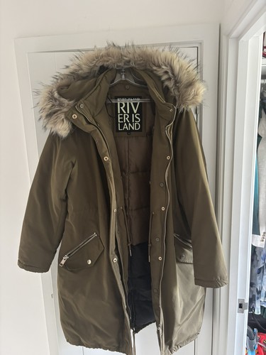 River island khaki puffer - river,