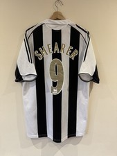 Newcastle United 2005 - 07 Home Original Football Shirt Adidas L Shearer