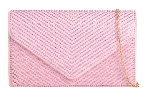 Women suede diamante clutch - women,