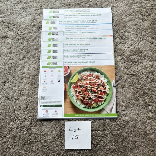 Hello fresh recipe cards lot - recipe,