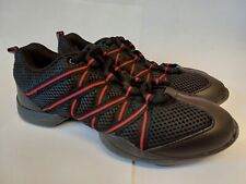 Bloch Criss Cross Sneakers Black with Red Accents (UK  Size 8)