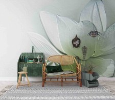 3D Fresh Floral Hand Drawn Self-adhesive Removeable Wallpaper Wall Mural