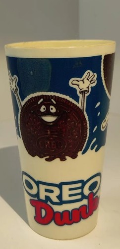 Vtg plastic oreo dunk glass - oreo,