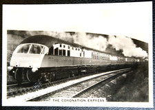 LNER Coronation Express  Beaver Tail Observation Coach  Vintage 1938 Card  EE02M
