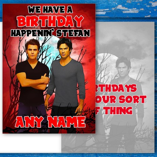 Vampire diaries birthday card - diaries,