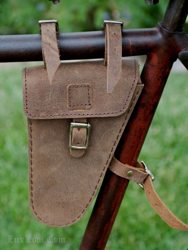 Vintage brown leather bike - vintage,