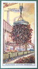 ELECTRIC LIFTING MAGNET   Vintage 1927 Illustrated Card  JE23