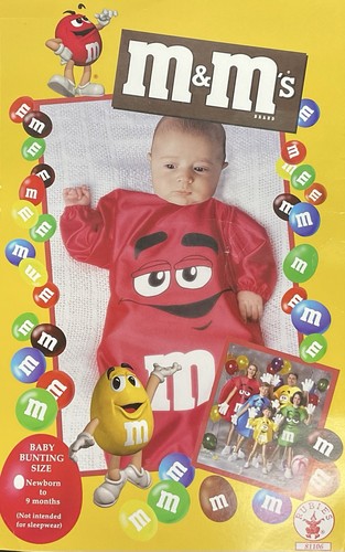 Red baby bunting - m&m’s,