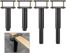 Uxcell 4 Set Adjustable Metal Bed Frame Support Legs (7.1-13.4 inch), Bed Frame