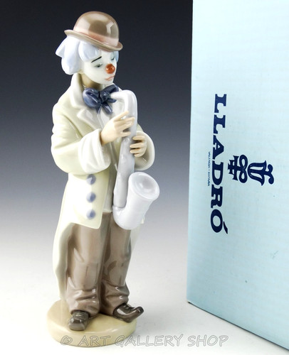 Lladro figurine sad sax - sad, circus