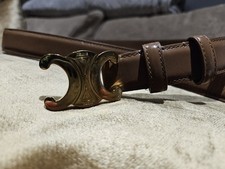CELINE Triomphe Leather Belt