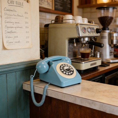Bluetooth retro telephone with - retro,