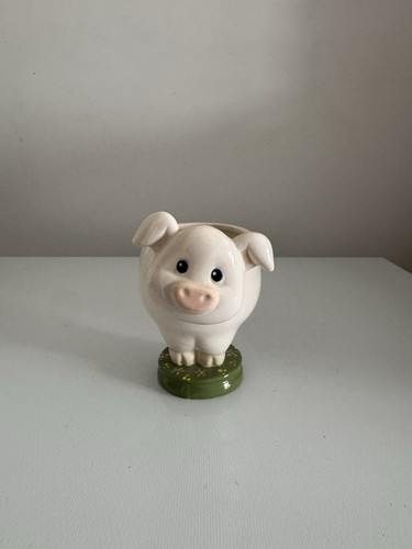 Cute ceramic pig planter - ceramic,