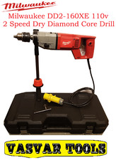 Milwaukee core drill DD2-160 XE 110v 2 Speed Dry Diamond Core Drill