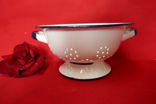 Vintage white enamelware - white,