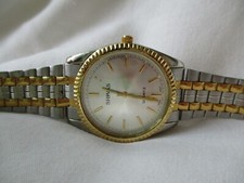 Shivas Watch Gold & Silver Toned Stainless Steel Link Band WORKING!