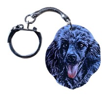 French Poodle Keyring - Black