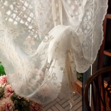 Embroidered Lace Roman Curtain