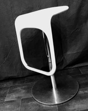 IKEA ‘Urban’ White Swivel, Height-Adjustable Heavy Bar Stool by Carl Öjerstam