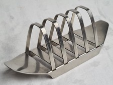 mid century Old Hall stainless steel toast rack designed by Robert Welch 