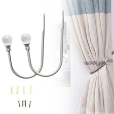 2Pcs Metal Crystal Curtain